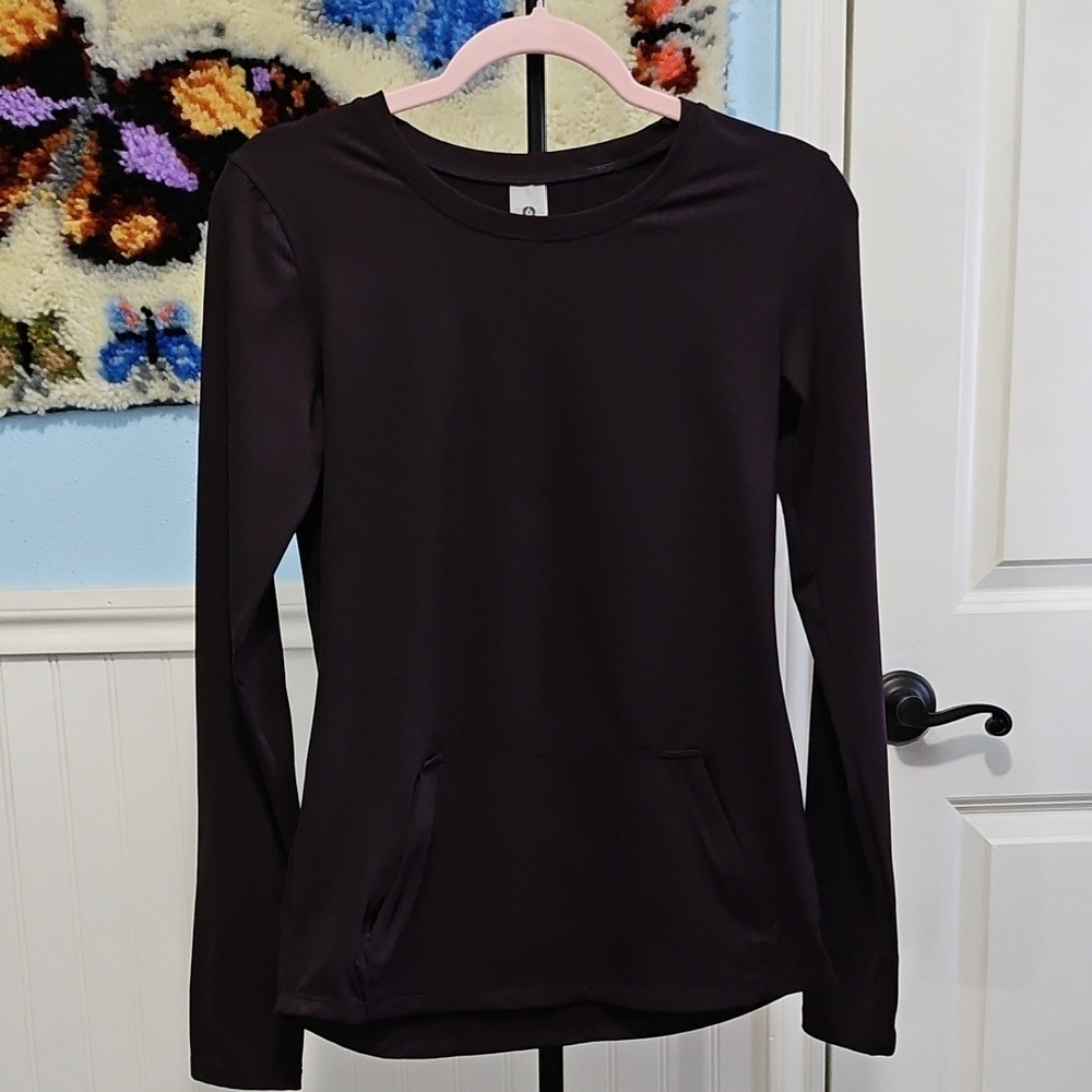 Mono B Eggplant Colored Fitted Hoodie Sweatshirt